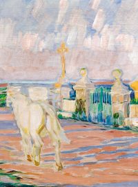 Bílý kůň je inspirován malířovými pobyty v Bretani