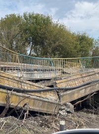 Fotografie reportéra Martina Dorazína z cesty do města Balaklija v Charkovské oblasti