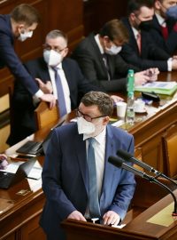 Ministr financí Zbyněk Stanjura (ODS) obhajuje svůj návrh státního rozpočtu