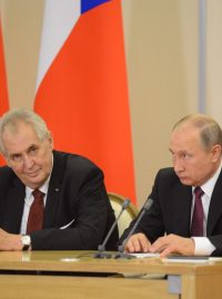 Prezident Miloš Zeman a ruský prezident Vladimir Putin