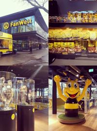 Fanshop fotbalového klubu Borussia Dortmund