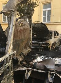 Následky exploze ve dvoře Masarykovy univerzity