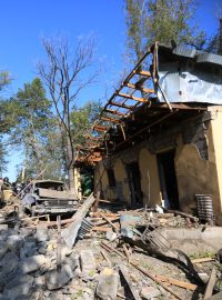 Dům zničený během bojů o Náhorní Karabach