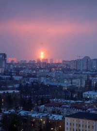 Raketový útok Ruska na Kyjev 23. ledna 2024