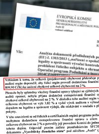 Ministerstvo průmyslu a obchodu dostalo kvůli chybám v rozdělování eurodotací pokutu ve výši 543 446 809 korun.