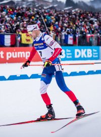 Michal Krčmář při sprintu v Le Grand-Bornand