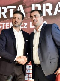 Nový trenér fotbalistů Sparty Andrea Stramaccioni (vlevo).