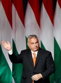 Maďarský premiér Viktor Orbán na kongresu strany Fidesz v listopadu 2021