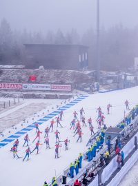 Závod Světového poháru v Oberhofu.