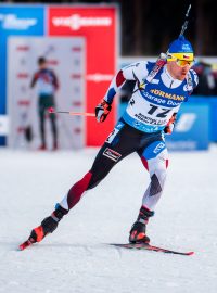 Michal Krčmář ve sprintu ve finském Kontiolahti