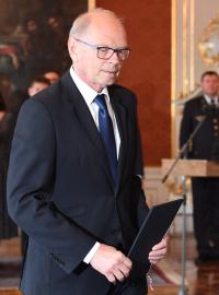 Nový ministr financí Ivan Pilný a prezident Miloš Zeman.