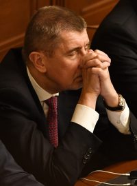 Andrej Babiš na jednání Poslanecké sněmovny