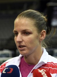 Karolína Plíšková před 1. kolem FED Cupu proti Švýcarsku.