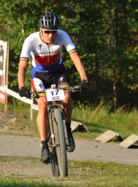 Biker Jaroslav Kulhavý v Novém Městě na Moravě