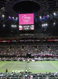 O2 arena během letošního finále Fed Cupu