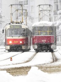 Některé komunikace byly kvůli napadanému sněhu nesjízdné, mnoho spojů nabralo zpoždění a řada příměstských linek vůbec nevyjela.