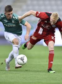 Zápas české fotbalové ligy mezi Jabloncem a Olomoucí