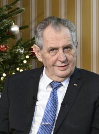 Prezident Miloš Zeman během vánočního poselství 2021