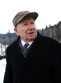František Zahrádka v Muzeu obětí komunismu a dějin uranového hornictví u Příbrami v roce 2012