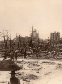 Následky výbuchu atomové bomby v japonské Hirošimě