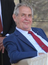 Prezident Miloš Zeman během červencové návštěvy Vysočiny