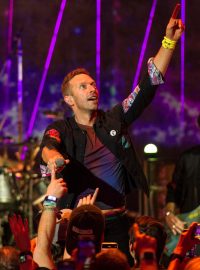 Coldplay na koncertě v Londýně v říjnu 2021