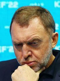Oleg Děripaska na konferenci v Krasnojarsku v březnu 2022