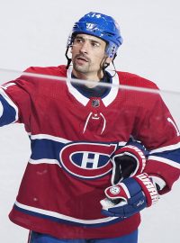 Tomáš Plekanec při svém 1000. zápasu v NHL