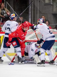 Hokejisté Třince v zápase Ligy mistrů proti německému celku EHC Red Bull Mnichov