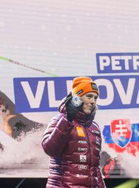 Petra Vlhová na losování startovních čísel v Jasné