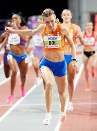 Nizozemská atletka Femke Bolová na šampionátu v Glasgow zaběhla halový světový rekord na 400 metrů 49,17s