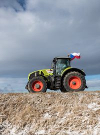 Zemědělci ve čtvrtek 20. ledna protestovali proti změnám v nastavení dotací