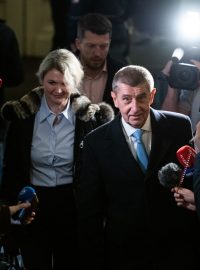 Andrej Babiš a Jana Nagyová u soudu