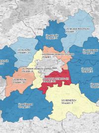 Nejnovější údaje policie o vloupáních ve Středočeském kraji. Podkladová mapa: Mapy.cz