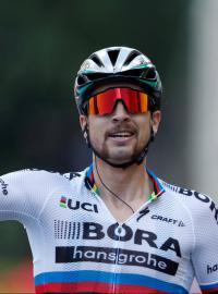 Slovenský cyklista Peter Sagan poté, co vyhrál etapu