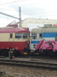 Srážka vlaků na brněnském nádraží