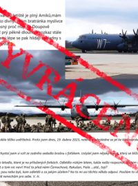 Řetězovými e-maily se stále šíří fotografie z vojenského cvičení nedaleko Karlových Varů. Lidé konspirují o tajné výstavbě americké vojenské základny v souvislosti s vládou schválenou Česko-americkou obrannou dohodou