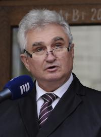 Předseda Senátu Milan Štěch a prezident Miloš Zeman