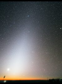 Zodiakální světlo nad Sečskou přehradou