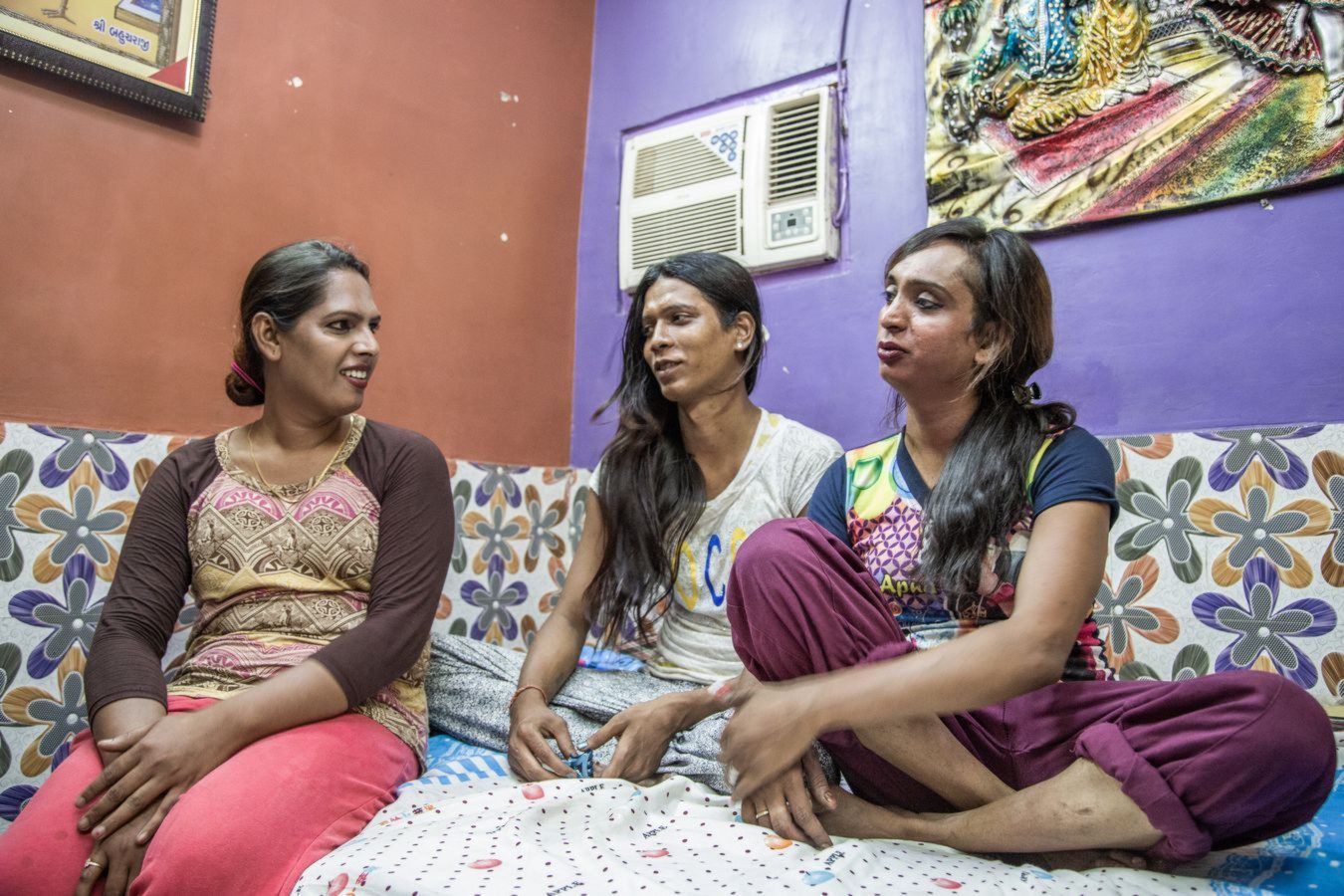 Tři hidžry doma v indické Delhi | Foto: Lukáš Houdek